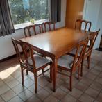 Eettafel met 6 stoelen, Huis en Inrichting, 4 tot 6 stoelen, Gebruikt, Ophalen