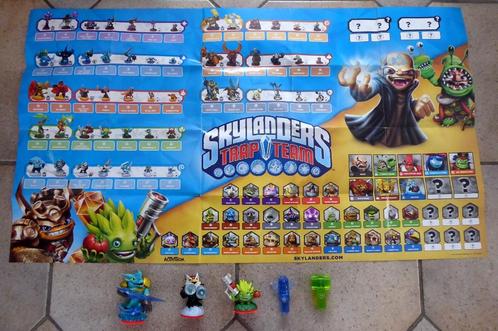 Skylanders Trap Team-bundel: scherm + 3 Trap-teams + 2 valle, Games en Spelcomputers, Games | Nintendo Wii, Gebruikt, Ophalen of Verzenden