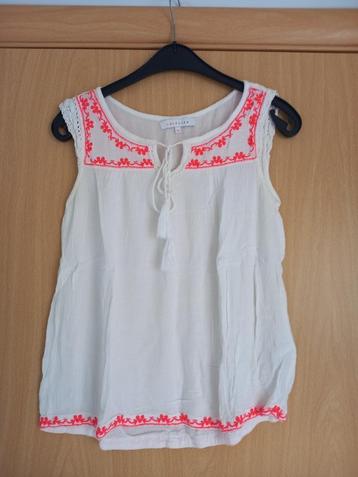 Wit oranje bloes maat XS, Kleding | Dames, Ophalen of Verzenden, Zo goed als nieuw, Maat 34 (XS) of kleiner, Wit