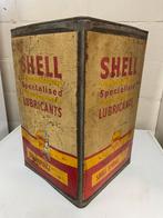 Shell spirax groot vet olie blik olieblik zonder deksel, Verzamelen, Blikken, Gebruikt, Ophalen of Verzenden