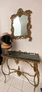 Mooie bronzen console met spiegel, Ophalen