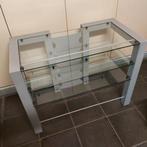 TV- meubel in alluminium/ glas, Gebruikt, Ophalen of Verzenden
