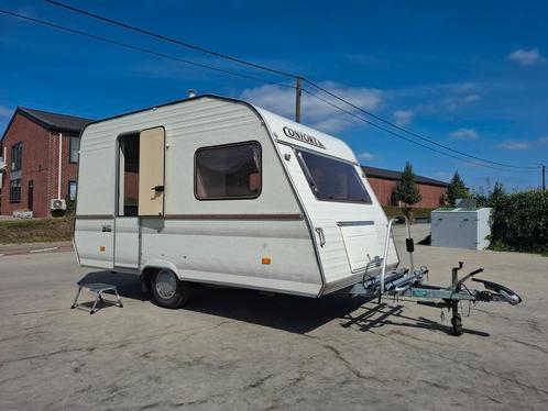 Prachtige chateau caravan mtm 750kg, Caravans en Kamperen, Caravans, Particulier, Treinzit, Kip, Koelkast, Openslaande ramen, Ophalen