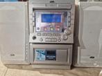 radio cassette cd stereo met boxen JVC, Ophalen of Verzenden, Gebruikt, JVC