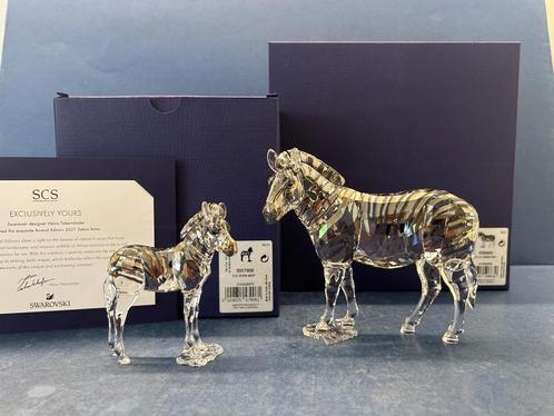 Swarovski SCS 2021 Zebra Amai + baby Zuri, Verzamelen, Swarovski, Nieuw, Figuurtje, Ophalen of Verzenden