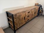 Industriële dressoir - massief hout, Huis en Inrichting, Kasten | Dressoirs, Ophalen, Zo goed als nieuw