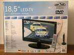 18,5 inch TV met DVD op 12v, Caravanes & Camping, Caravanes Accessoires