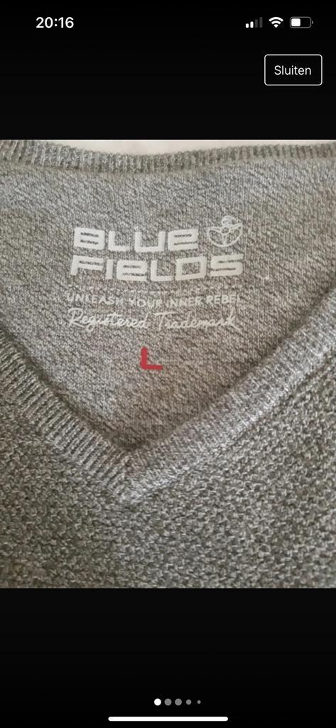 Herenpull/ Bleue Fields/ maat L/ €13, Kleding | Heren, Truien en Vesten, Zo goed als nieuw, Maat 52/54 (L), Blauw, Ophalen of Verzenden