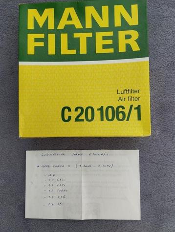 Splinternieuwe luchtfilter MANN C20106/1.   (Opel) beschikbaar voor biedingen