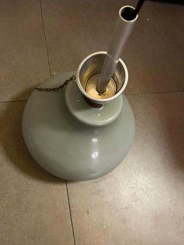 Vintage glazen hanglamp beschikbaar voor biedingen