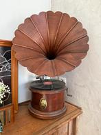 Odeon grammofoon met houten hoorn werkend, Antiek en Kunst, Ophalen