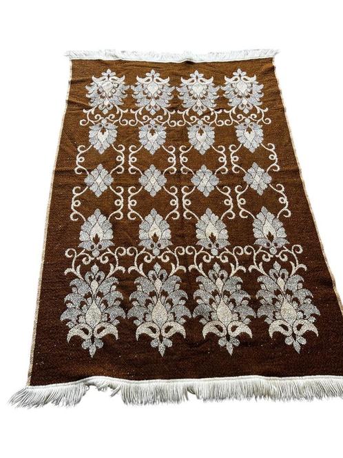 Vintage tweezijdig vloerkleed / wandtapijt / tafellaken, Antiek en Kunst, Antiek | Tapijten, Tafelkleden en Textiel, Ophalen of Verzenden