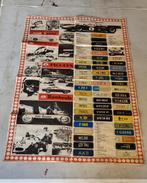 Oude Affiche vol met verzameling autoplaatjes 1970, Verzamelen, Automerken, Motoren en Formule 1, Auto's, Gebruikt, Ophalen of Verzenden