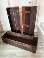 houten kist, 104x33x27cm, van gerecycled wijnvaten, Ophalen, Zo goed als nieuw