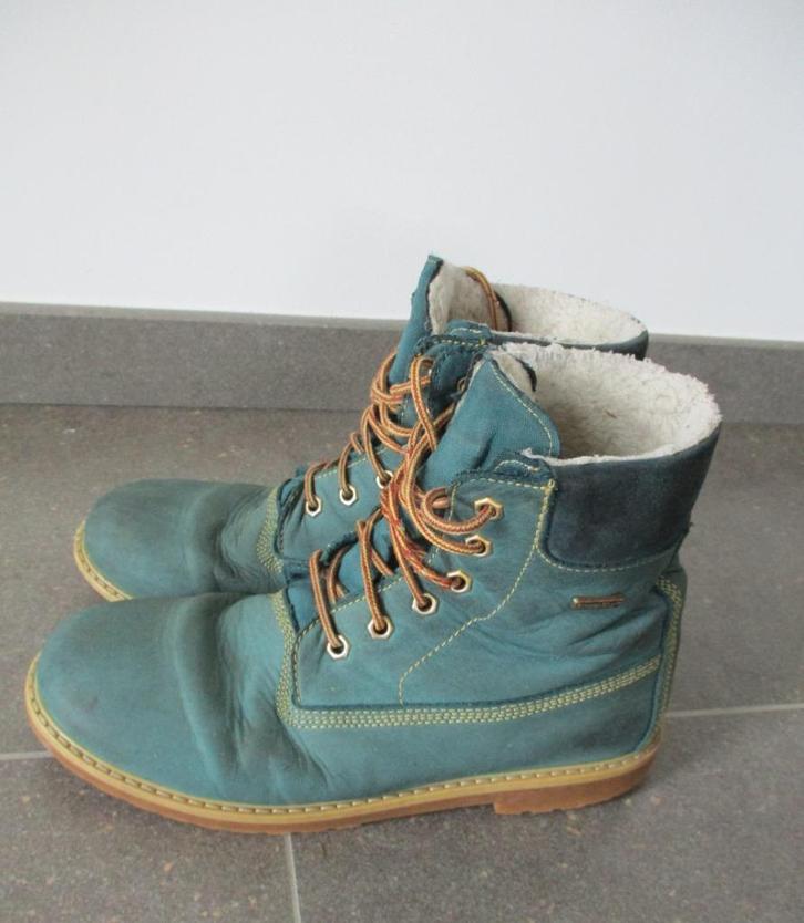 Nubuck laarsjes, maat 38, Kleding | Dames, Schoenen, Gedragen, Lage of Enkellaarzen, Groen, Verzenden