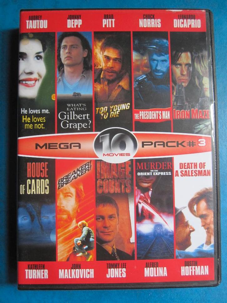 Megapack 10 Movies 3 (10 films op 5 disc), Cd's en Dvd's, Dvd's | Overige Dvd's, Zo goed als nieuw, Vanaf 16 jaar, Ophalen of Verzenden