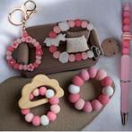 5 delige kraamcadeau geschenkset wit roze Unicorn, Verzenden, Nieuw, Kraamcadeau