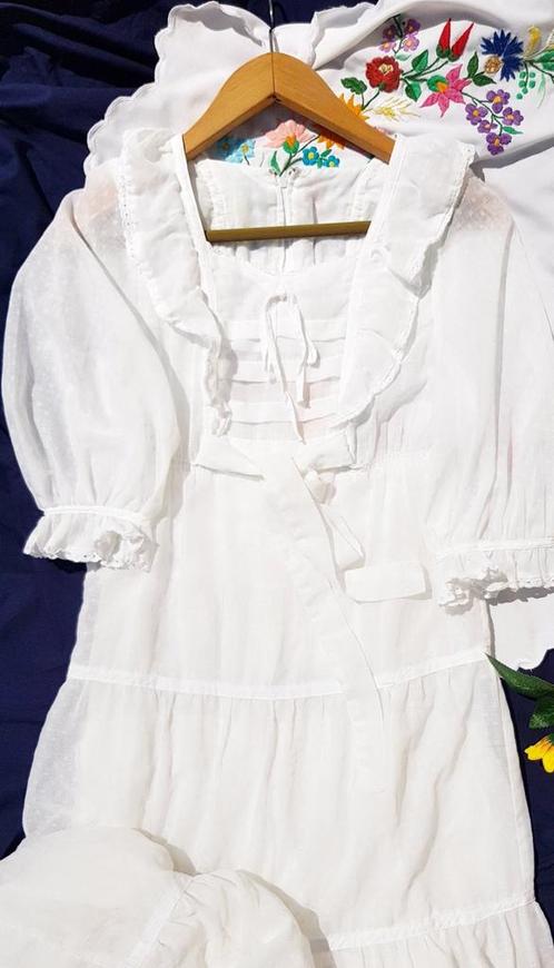Boheemse vintage witte jurk, Kleding | Dames, Trouwkleding en Trouwaccessoires, Gedragen, Trouwjurk, Wit, Ophalen of Verzenden