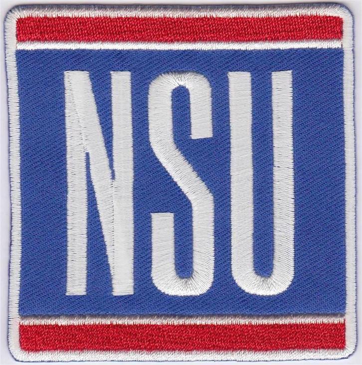 NSU Auto stoffen opstrijk patch embleem, Verzamelen, Automerken, Motoren en Formule 1, Nieuw, Verzenden