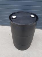 Fût 220 litres en plastique à bondes USA Noir, Tuin en Terras, Regentonnen, 150 liter of meer, Ophalen, Zo goed als nieuw