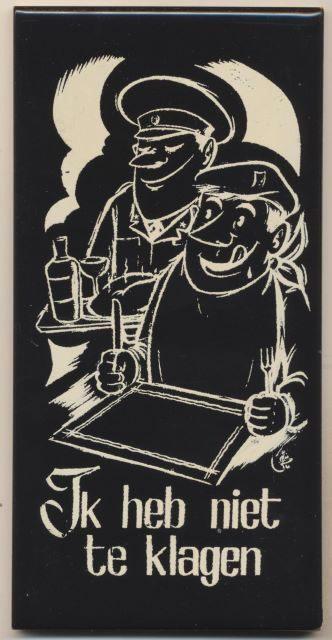 (m100) Ik heb niet te klagen, militair tegeltje, Collections, Objets militaires | Général, Envoi