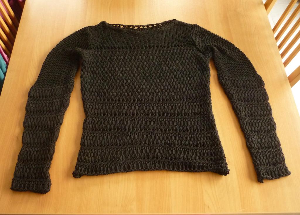 Gehaakte zwarte soepele trui Maat 38, Kleding | Dames, Truien en Vesten, Maat 38/40 (M), Ophalen of Verzenden