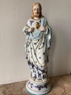 Beeld Heilig Hart van Jezus in biscuit (45,5 cm), Ophalen