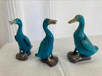 Vintage Chinees blauwe eendjes. beschikbaar voor biedingen