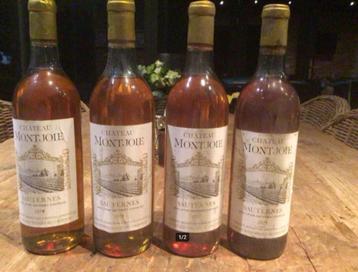 4 flessen Sauternes Chateau Montjoie 1975 beschikbaar voor biedingen
