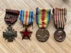4 medailles wo1, Ophalen, Landmacht, Lintje, Medaille of Wings