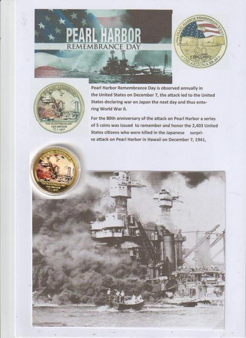 PEARL HARBOR REMEMBRANCE DAY, Verzamelen, Militaria | Tweede Wereldoorlog, Marine, Embleem of Badge, Verzenden