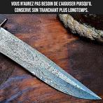 Jachtmes van handgemaakt damaststaal | GRATIS LEVERING, Neuf, BIGCAT ROAR, -, -