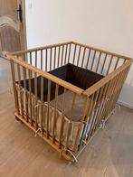 Baby park Bobita hout + omranding/kleed Quax, Réglable en hauteur, Enlèvement, Carré, Comme neuf