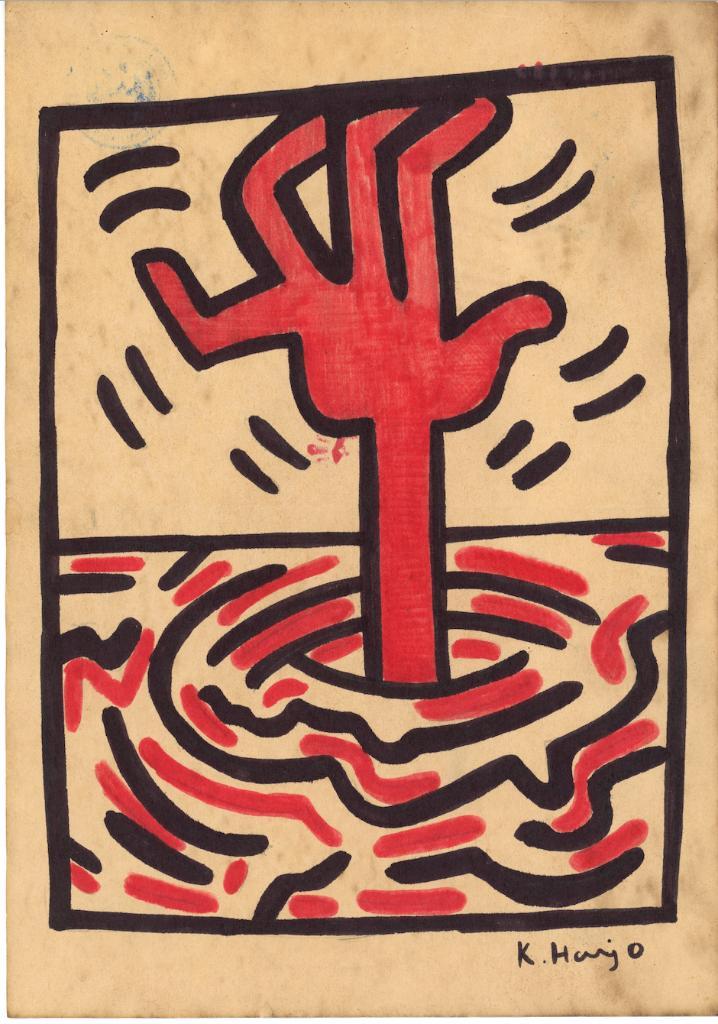 Keith Haring Artwork, Antiquités & Art, Art | Peinture | Moderne, Enlèvement ou Envoi