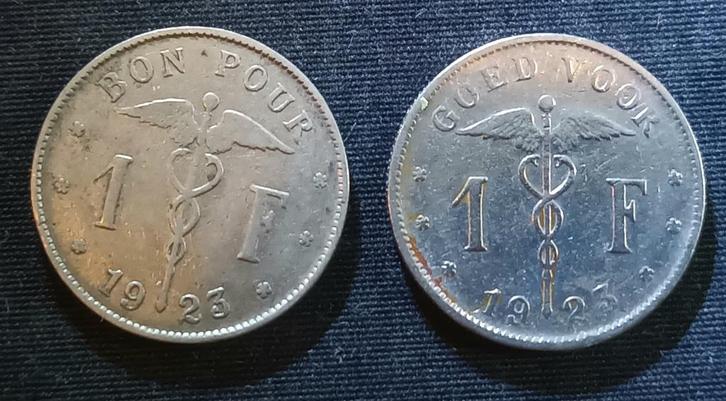 Lot: 1 frank Bonnetain 1923 FR & VL - Albert I, Postzegels en Munten, Munten | België, Setje, Verzenden