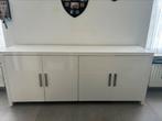 Witte moderne gelakte dressoir, Ophalen, 200 cm of meer, Modern, Overige houtsoorten