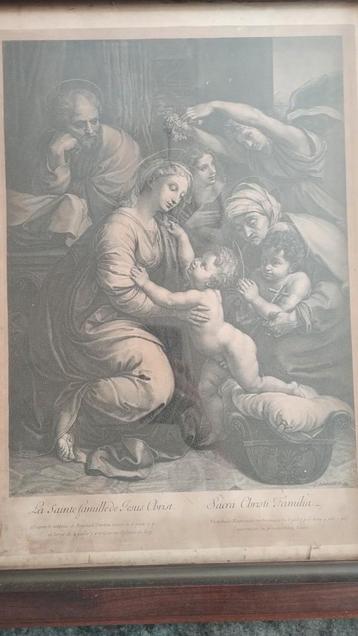 Heilige Maria, Jozef en Johannes de Doper - door G. Edelinck beschikbaar voor biedingen