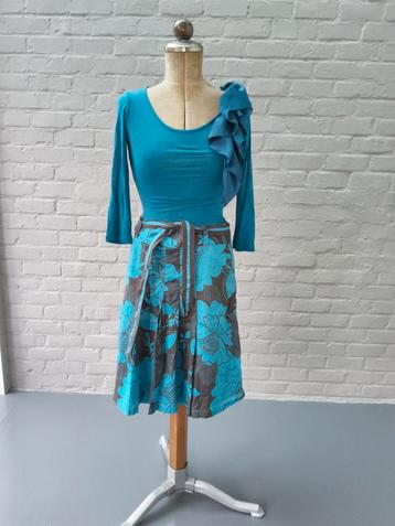 Jupe à imprimé fleuri Esprit 36, Enlèvement ou Envoi, Taille 36 (S), Comme neuf, Bleu