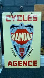 Zeldzaam emaille bord  Cycles Diamond 1951, Verzamelen, Merken en Reclamevoorwerpen, Ophalen of Verzenden