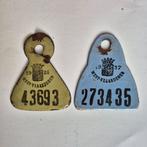 oude fietsplaten in emaille West-Vlaanderen, Antiek en Kunst, Ophalen of Verzenden