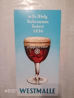 Westmalle reclame bordje, Verzamelen, Biermerken, Ophalen of Verzenden, Zo goed als nieuw, Reclamebord, Plaat of Schild, Overige merken