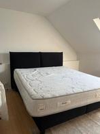 Lit King Size marque Plum'Art, Huis en Inrichting, Ophalen, Zwart, Tweepersoons, Zo goed als nieuw