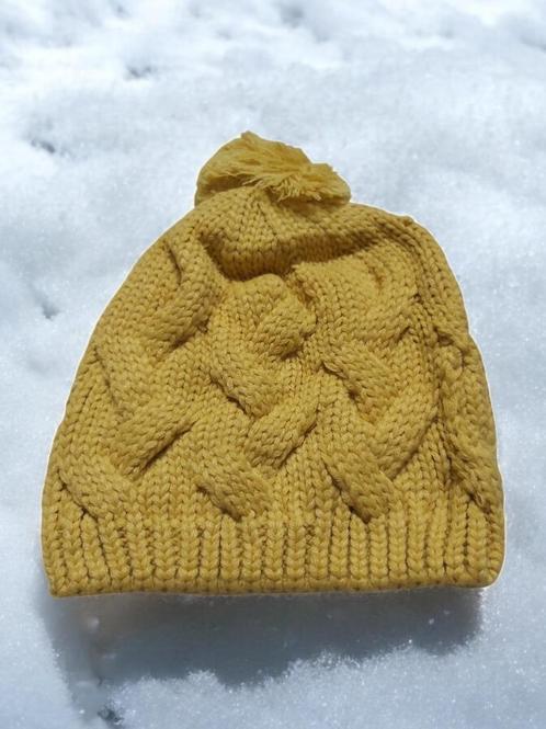 Beanie kabel muts mosterdgeel one size, Kleding | Dames, Mutsen, Sjaals en Handschoenen, Nieuw, Muts, Verzenden
