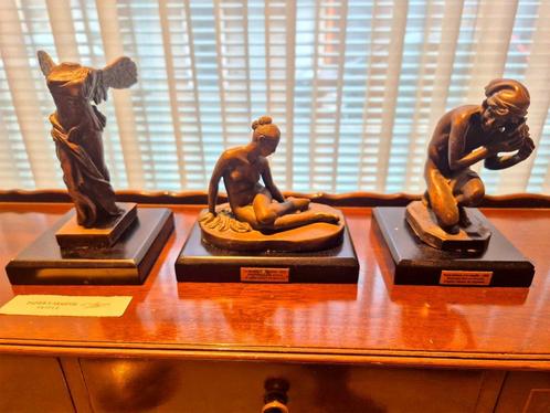 Set van 3 bronzen beelden, Antiek en Kunst, Antiek | Brons en Koper, Brons, Ophalen