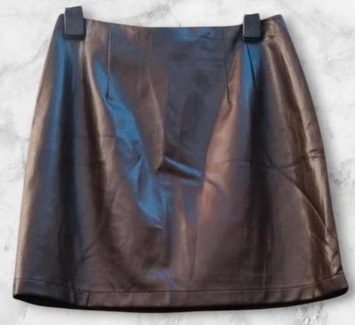 ✨️22 OCTOBRE Lederlook Gevoerd Rokje - Maat 36 - Topstaat✨️✨, Kleding | Dames, Rokken, Zo goed als nieuw, Maat 36 (S), Bruin, Boven de knie