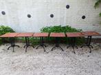 Set van 6 Bistro tafels met gietijzeren onderstel, Enlèvement, Utilisé, Mobilier