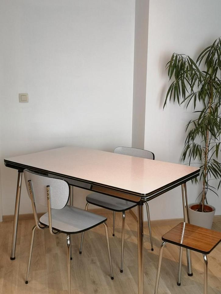 Toffe formica set, Huis en Inrichting, Tafels | Eettafels, Gebruikt, Ophalen