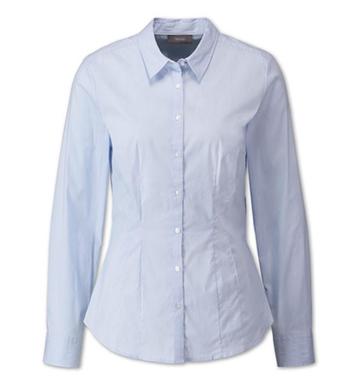 Te koop: Mooie blauw/wit gestreept dameshemdje, 42. beschikbaar voor biedingen