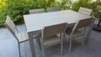 Ensemble Table & 6 Chaises de jardin, Ophalen, Gebruikt, 6 zitplaatsen, Aluminium