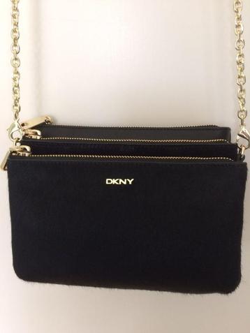 DKNY Riverside Triple Zip Cross-Body Bag - Black beschikbaar voor biedingen